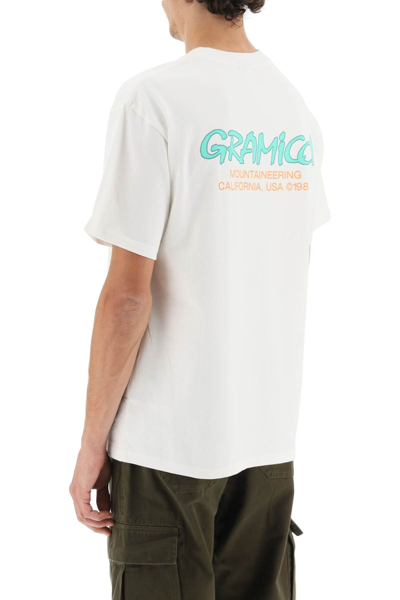 Shop Gramicci Mountaineering Cotton T-shirt In White