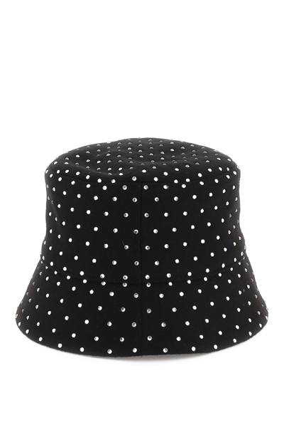 Shop Ruslan Baginskiy Bucket Hat With Rhinestones In Black