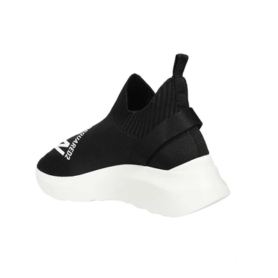 Dsquared2 Woman Black Icon Speedster Sneakers With Rhinestones In Black