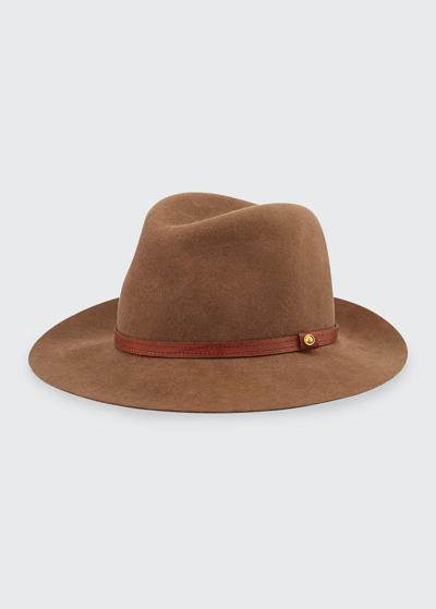 Shop Rag & Bone Floppy Brim Wool Fedora Hat In Pecan