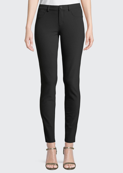 Shop Lafayette 148 Mercer Acclaimed Stretch Mid-rise Skinny Jeans In Black