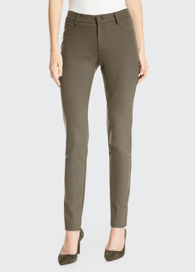Shop Lafayette 148 Mercer Acclaimed Stretch Mid-rise Skinny Jeans In Nougat