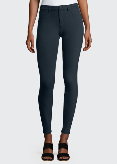 Shop Lafayette 148 Mercer Acclaimed Stretch Mid-rise Skinny Jeans In Ink