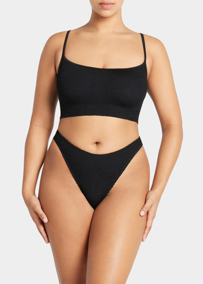 Shop Bond-eye Swim Reid Crop Bikini Top In Black