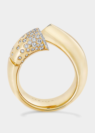Shop Tabayer 18k Fairmined Yellow Gold Oera Ring With Diamonds