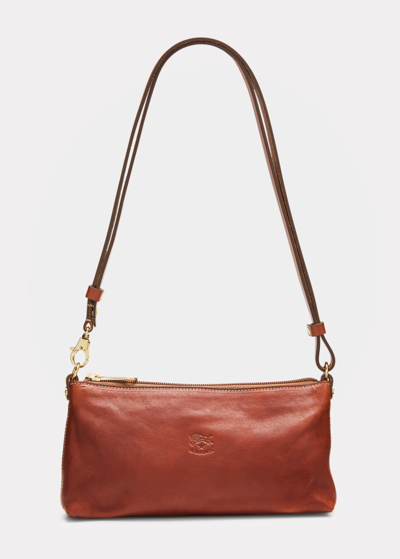 Il Bisonte Lucia Vachetta Leather Shoulder Bag In Seppia