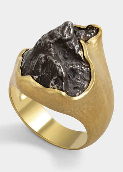 Shop Jorge Adeler Men's 18k Yellow Gold Sikhote-alin Ring