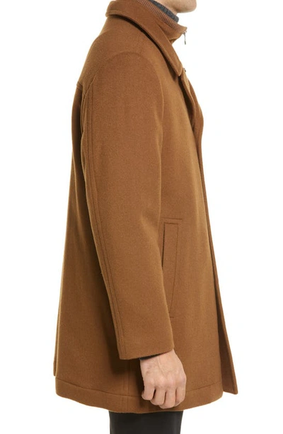 Shop Hart Schaffner Marx Macbeth Car Coat With Bib In Vicuna