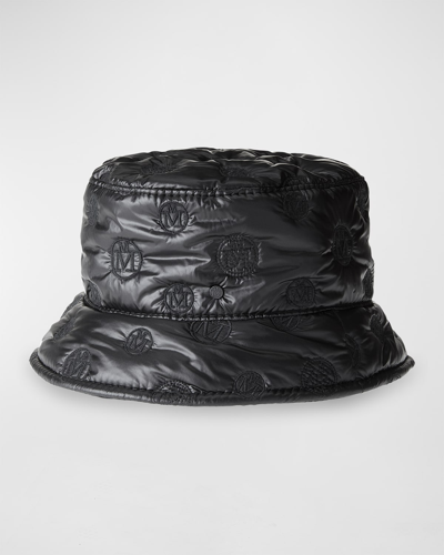 Shop Maison Michel Axel Monogram Bucket Hat In Black