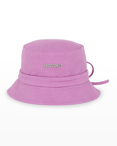 Shop Jacquemus Le Bob Gadjo Bucket Hat In Lilac