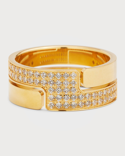Shop Dinh Van Yellow Gold 70s Medium Diamond Ring
