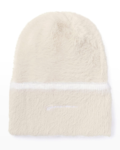 Shop Jacquemus Le Bonnet Neve Beanie Hat In Off White