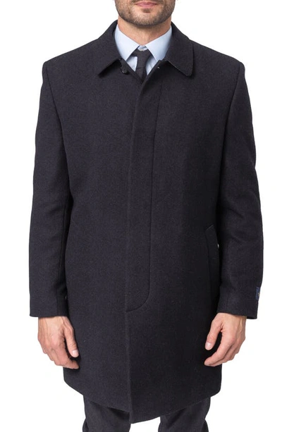 Shop Hart Schaffner Marx Hanley Wool Blend Coat In Charcoal