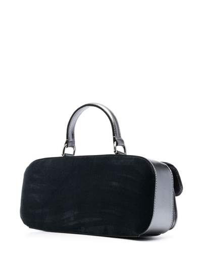 Shop Alberta Ferretti Foldover-top Clutch Bag In Grey