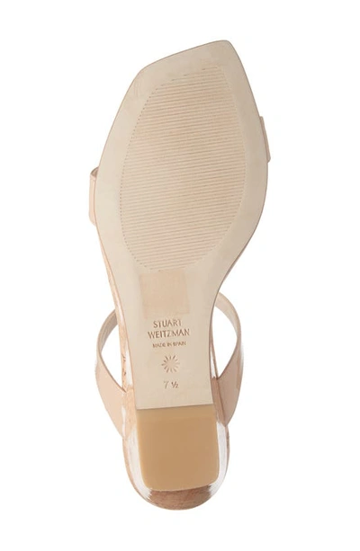 Shop Stuart Weitzman Aleena Wedge Slide Sandal In Adobe