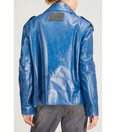 Shop Jw Anderson Biker Jacket In Blue