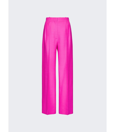 Shop Valentino Crepe Couture Pants Pink