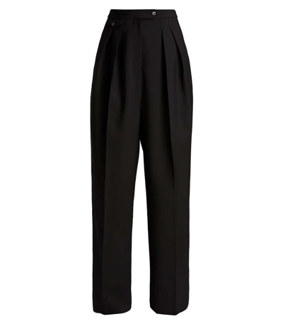 Shop The Row Marcellita Pleated Wide Leg Pants In Black