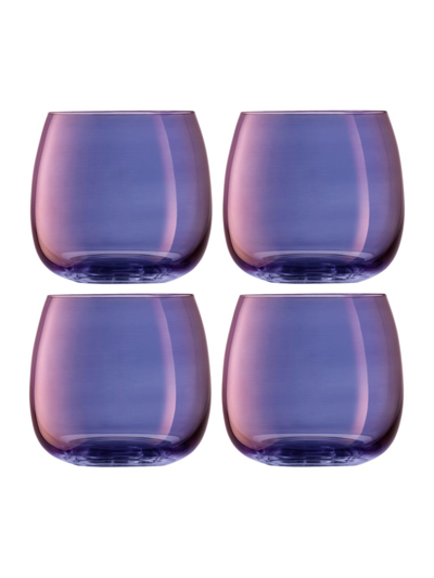 Shop Lsa Aurora Stemless Glass, Set Of 4 In Violet