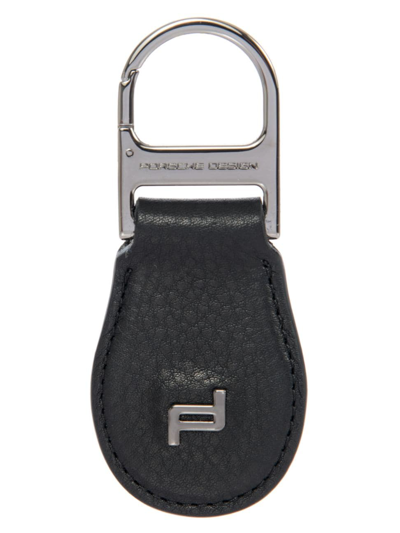 Shop Porsche Design Men's Leather Drop Keyring In Black