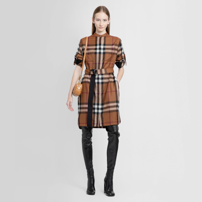 Motel Medaille Heup Burberry Dresses In Brown | ModeSens