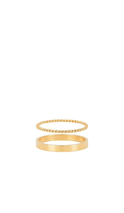 Shop Petit Moments Stacker Thin Rings In Gold