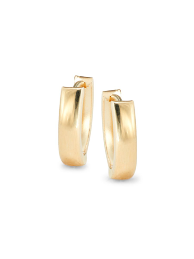 Shop Saks Fifth Avenue Women's 14k Yellow Gold Oval Huggie Earrings