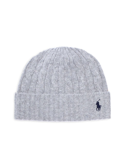 Shop Polo Ralph Lauren Men's Classic Cable Beanie In Andover Heather