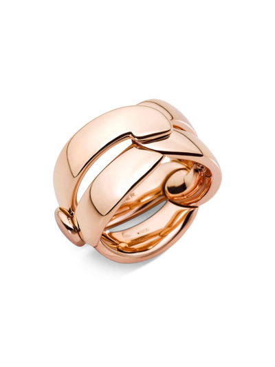 Shop Vhernier Women's Olimpia 18k Rose Gold Ring In Blue