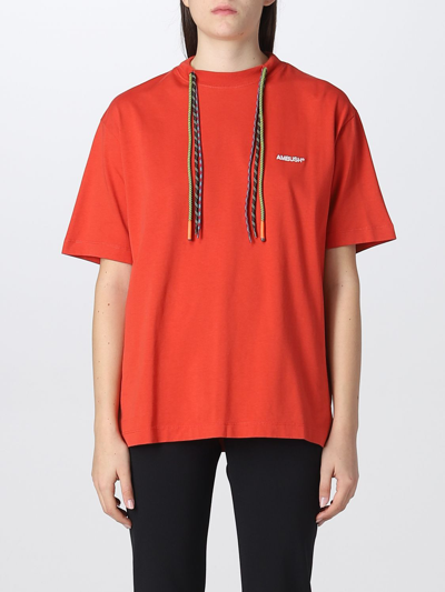 Shop Ambush T-shirt  Woman Color Red