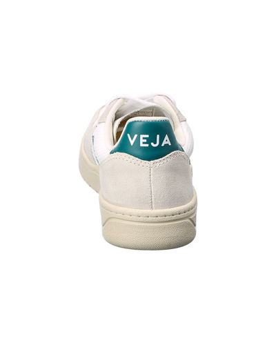 Shop Veja V-10 B-mesh & Suede Sneaker In Green
