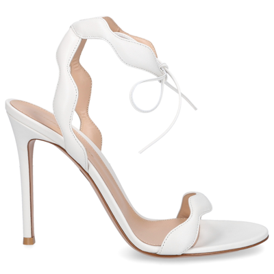 Shop Gianvito Rossi Sandals Wave 15 White