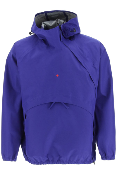 Stone Island Gore-tex Jacket With Sling Pouch In Blue | ModeSens