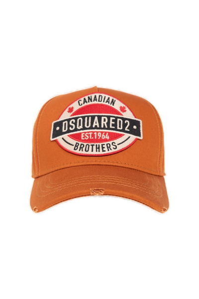 Shop Dsquared2 Logo Patch Distressed Trucker Cap