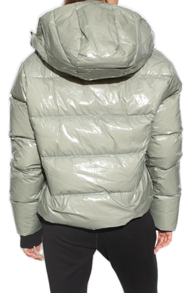 Shop Dsquared2 Logo Patch Down Jacket In Verde