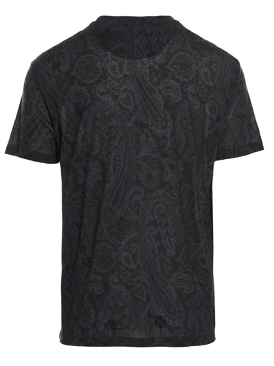 Shop Etro Paisley T-shirt In Blu
