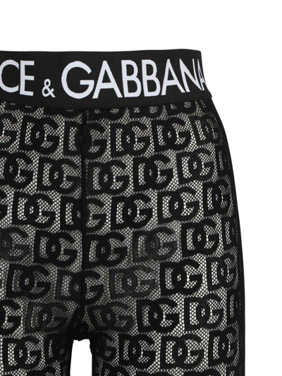 Shop Dolce & Gabbana Logo Pattern Elastic Waistband In Nero