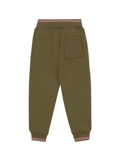 Shop Burberry Green Trousers Boy . In Army Green