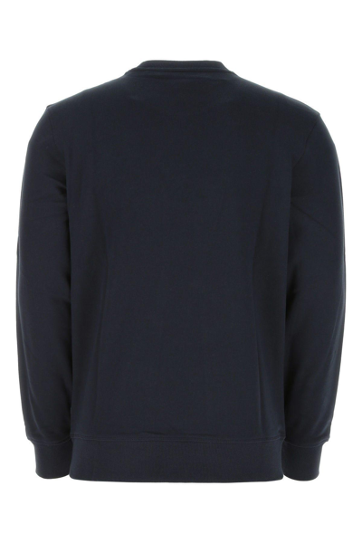 Shop Hugo Boss Midnight Blue Cotton Sweatshirt In Navy