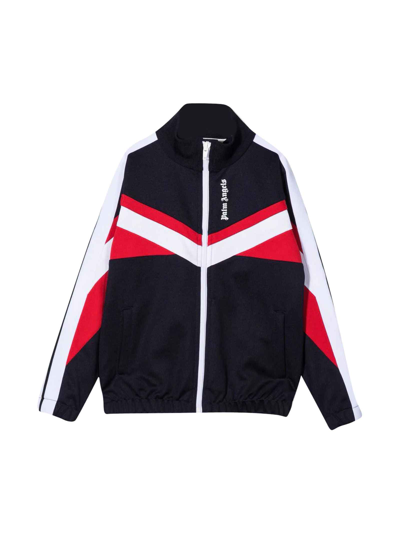 Shop Palm Angels Boy Jacket With Sections In Blu
