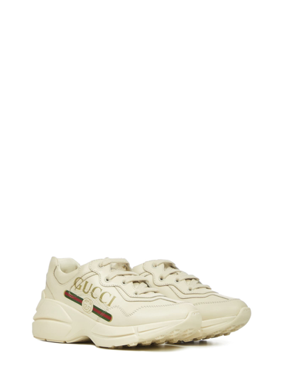 Shop Gucci Sneakers In Bianco