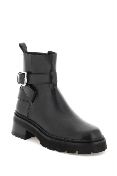 Shop By Far Nappa Leather Warner2 Ankle Boots In Black