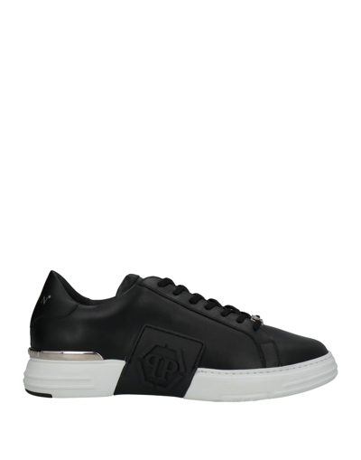 Shop Philipp Plein Man Sneakers Black Size 5 Soft Leather