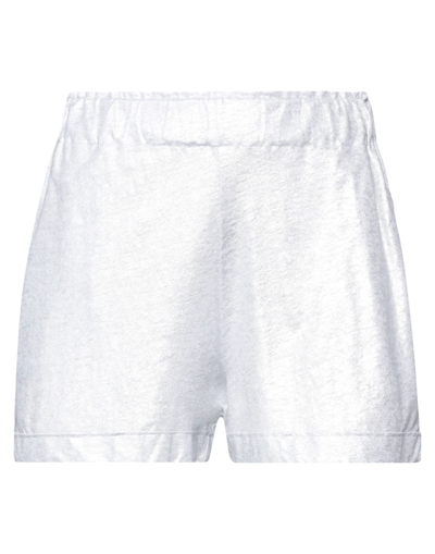 Majestic Filatures Woman Shorts & Bermuda Shorts Silver Size 1 Linen, Elastane In Silver
