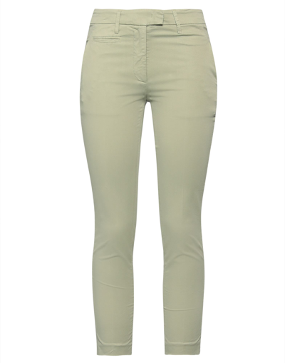 Shop Dondup Woman Pants Light Green Size 27 Cotton, Elastane