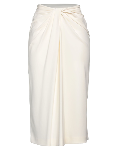Shop Valentino Long Skirts In Ivory