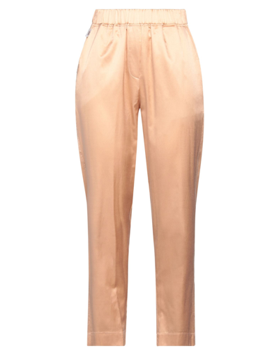 Shop Jijil Woman Pants Apricot Size 6 Cotton, Silk, Elastane In Orange