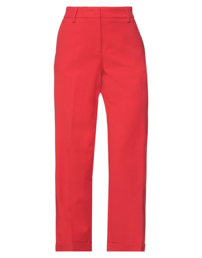 Shop Piazza Sempione Woman Pants Red Size 4 Cotton, Elastane