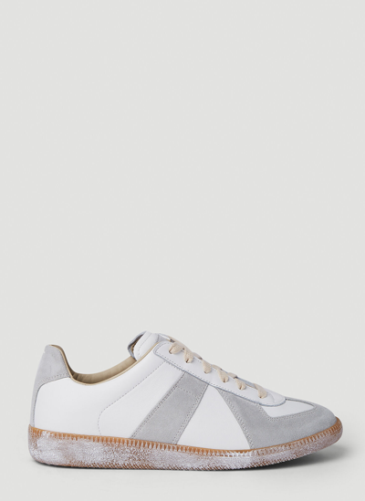 Shop Maison Margiela Deconstructed Replica Sneakers In White