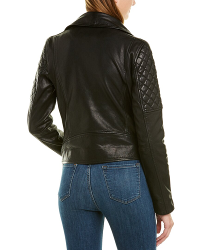 Shop Lamarque Moto Quilted Leather Jacket In Nocolor